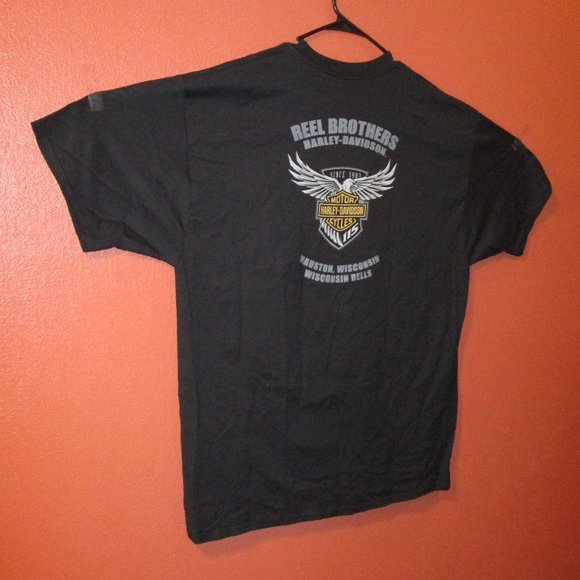 Harley Davidson Motorcycle NEW Men 2X Large Black Orange White Dealership Shirt - Picture 7 of 12